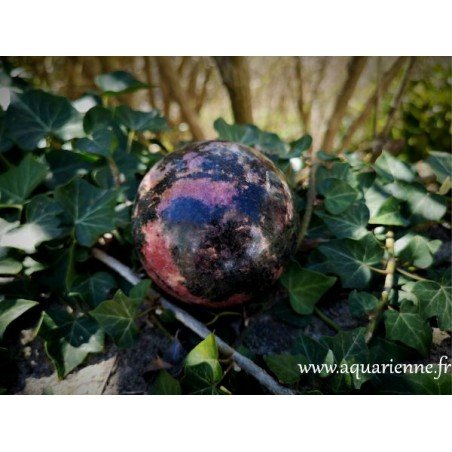 Sphère Rhodonite pierre d'estime de soi sur Aquarienne.fr