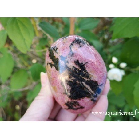 Galet Rhodonite pierre d'estime de soi sur Aquarienne.fr