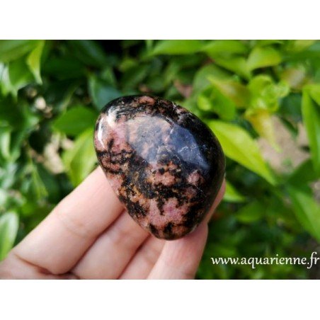 Rhodonite galet - Vertus de la Pierre sur la Boutique Aquarienne.fr