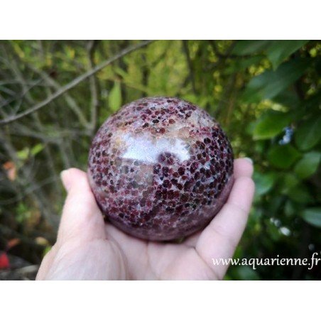 Sphère de Grenatite - roche rare - sur Boutique Aquarienne.fr