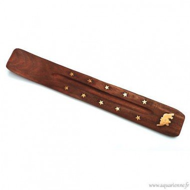 Porte Encens Bois Motif Symbolique