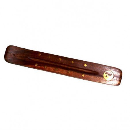 Porte Encens Bois Motif Symbolique