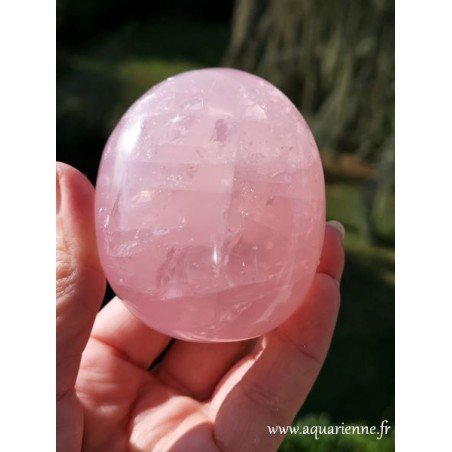 Quartz rose galet 7,2cm - Amour - Harmonie - Réconfort ≡ Aquarienne.fr