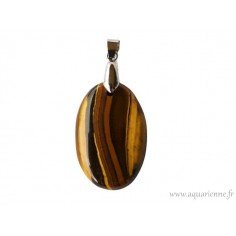 Pendentif Oeil de Tigre, pierre bouclier protecteur ≡ Aquarienne.fr