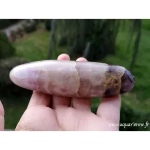 Baguette d'énergie et massage en Améthyste à chevrons ≡ Aquarienne.fr