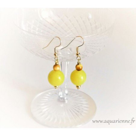 Boucles Oreilles "Positiva" Serpentine, Oeil de Tigre ≡ Aquarienne.fr