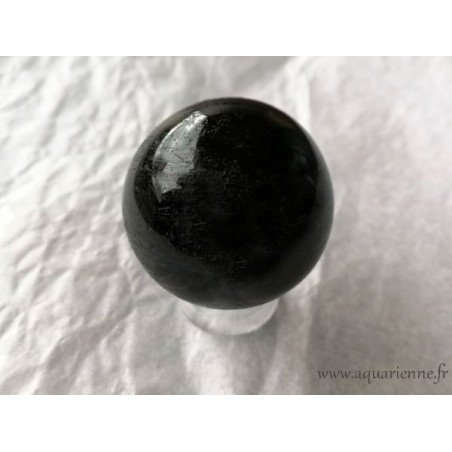 Tourmaline noire sphère ø 55mm - Ancrage - Protection ≡ Aquarienne.fr