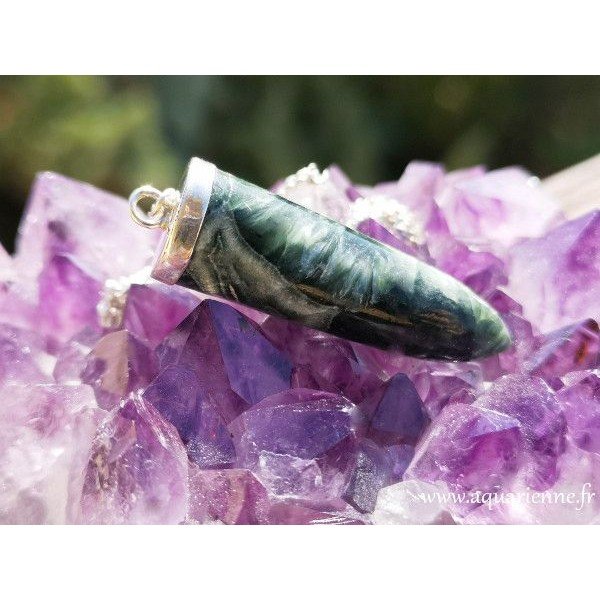Séraphinite pendule Argent