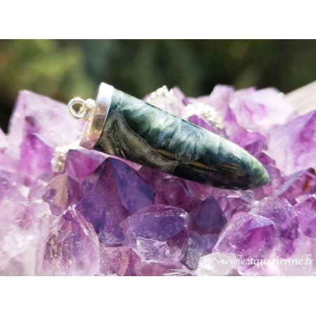 Séraphinite pendule Argent