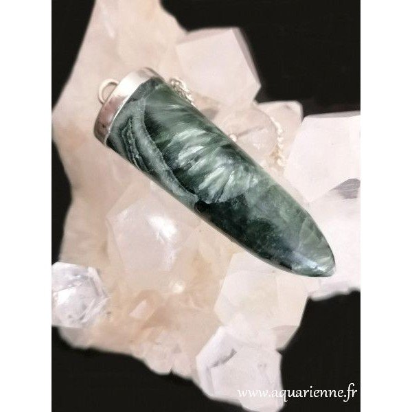 Séraphinite pendule Argent