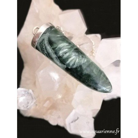 Séraphinite pendule Argent