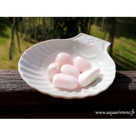 Manganocalcite du Pérou · Pierre roulée de 25 à 30g