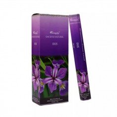 Encens Iris Aromatika - Boîte hexagonale 20 bâtonnets. Brûlé pour chasser les ondes nocives et les démons.