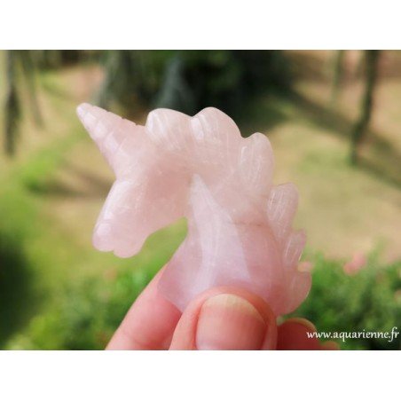 Licorne en Quartz rose