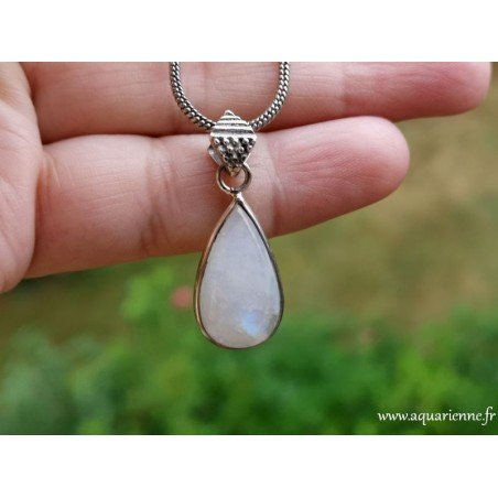Pendentif Argent et Pierre de Lune