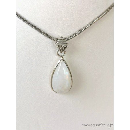 Pendentif Argent et Pierre de Lune