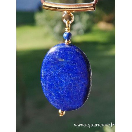 Pendentif "Souveraine" Lapis-lazuli et Or