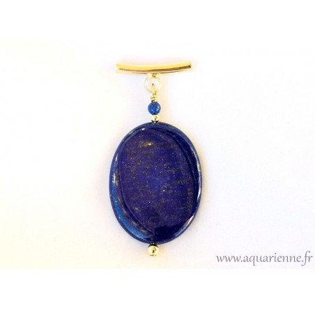 Pendentif "Souveraine" Lapis-lazuli et Or
