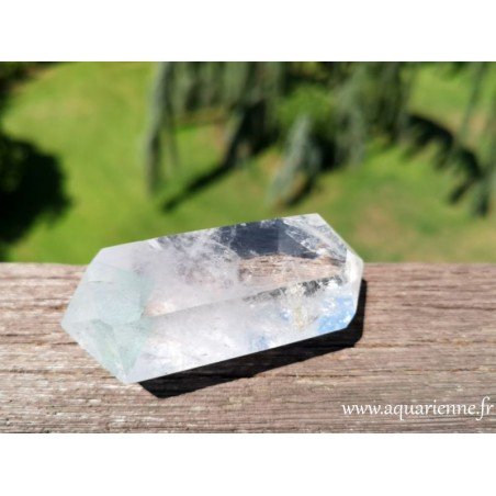 Quartz biterminé à fantôme Fuchsite de 7 cm. Idéal pour les thérapeutes, énergéticiens, lithothérapeutes. Pièce unique.