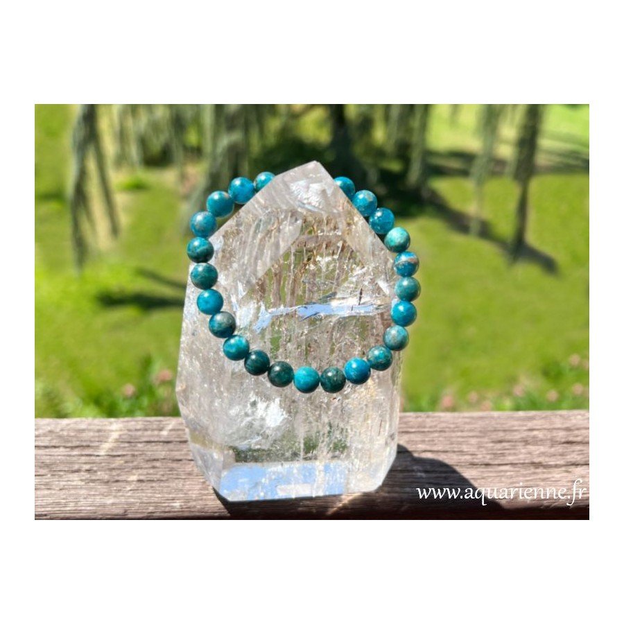 Bracelet en Apatite Bleue Jolis Baumes - Affirmation et purification