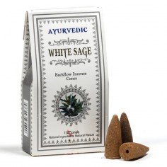 Cônes encens à refoulement - sauge blanche - Ayurvedic. Paquet de 10 cônes. Purification · Conscience spirituelle