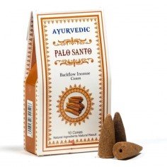 Cônes encens à refoulement - palo santo - Ayurvedic. Paquet de 10 cônes. Purification spirituelle et protection énergétique