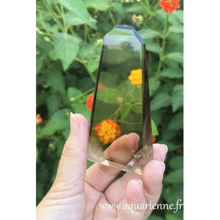 Enracinez-vous et protégez-vous avec cette pointe en quartz fumé de 10 cm. Pièce unique que vous pouvez acheter dès maintenant.