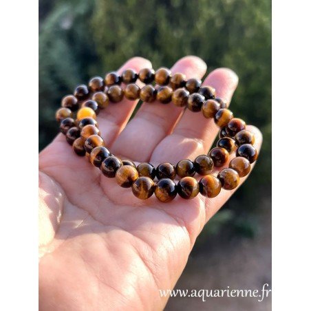 Bracelet unisexe Œil de Tigre. Nuances chatoyantes et puissante protection pour briller avec élégance et rayonner de confiance