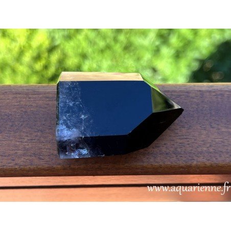 Quartz fumé Morion de Madagascar, pointe Isis : 6 cm -129 g. Ancrage, protection, purification. Pièce unique.
