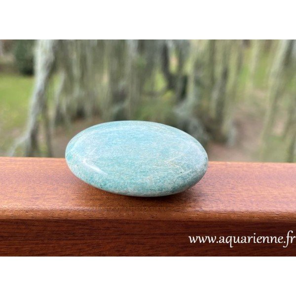 Optez pour l'harmonie au quotidien avec ce beau galet d'Amazonite poli main. Pour déco, méditation, lithothérapie