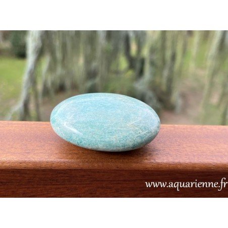 Optez pour l'harmonie au quotidien avec ce beau galet d'Amazonite poli main. Pour déco, méditation, lithothérapie