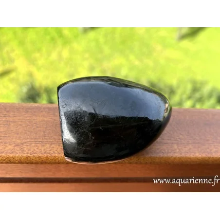 Forme à poser en Tourmaline noire, pour déco intérieure et neutraliser les pollutions électromagnétiques dans l'habitat.