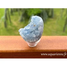 Célestite de Madagascar, géode brute en forme d’œuf de 57 mm. Pièce unique que vous pouvez acheter dès maintenant.