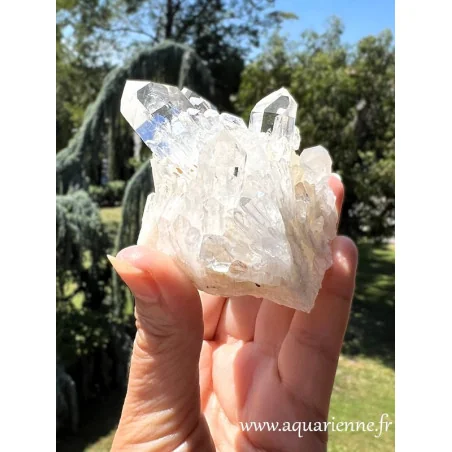 Clarté de pensée, croissance spirituelle, accès aux vie antérieures avec le quartz céleste blanc. Pièce unique.