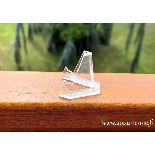 Support de présentation pour minéraux. Petit modèle, idéal pour tranches et plaques en pierres, collections de gemmes.