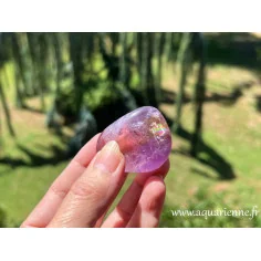 Amétrine de Bolivie, pierre roulée de 4,5 cm avec arc-en-ciel. Équilibre émotionnel, clarté mentale et connexion spirituelle.