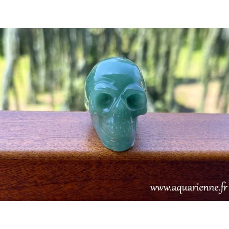 Ce crâne de cristal en aventurine verte est un compagnon spirituel qui vous accompagnera sur votre chemin d'évolution.