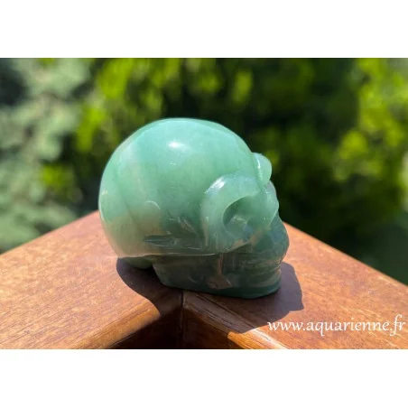 Laissez-vous séduire par ce crâne de cristal et ressentez les bienfaits de l'aventurine verte dans votre quotidien.