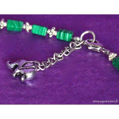 Collier en Malachite et Métal Ciselé "Éclatant"