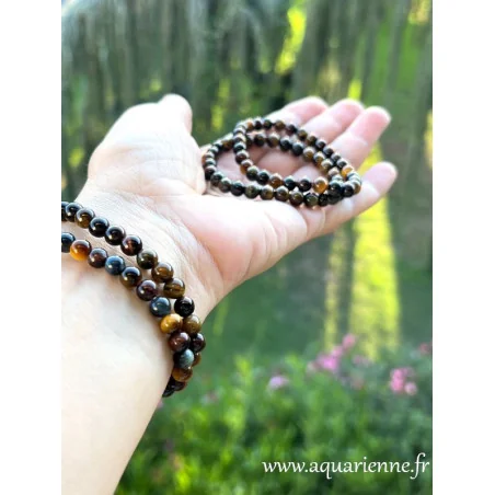 Offrez-vous un bouclier énergétique avec ce bracelet Oeil multiple : oeil de tigre, oeil de taureau, oeil de faucon.