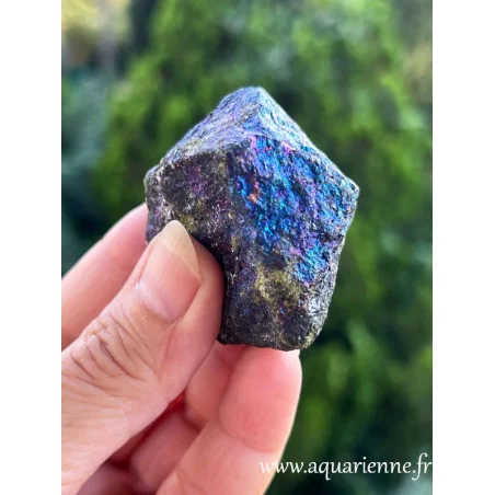 116g de magie : Chalcopyrite mexicaine irisée brute. Favorise la vivacité d’esprit et la sécurité intérieure. Pièce unique.