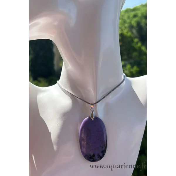 Pendentif en Charoïte - Conscience·Élévation ≡ Aquarienne.fr