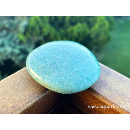 Optez pour l'harmonie au quotidien avec ce beau galet d'Amazonite poli main. Pour déco, méditation, lithothérapie.