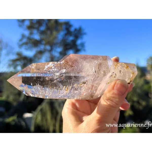 Quartz fantôme Améthyste en sceptre – Énergie spirituelle & Harmonie