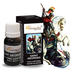 Huile parfumée Aromatika Saint Georges. Flacon de 10 ml au parfum de sauge blanche. Parfum d'ambiance 100% naturel.