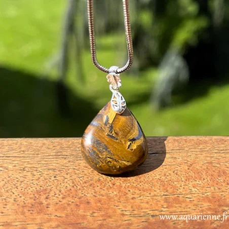 Pendentif Œil de Fer et Argent 925 – Force, ancrage et protection -Pièce unique .