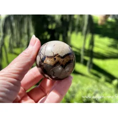 Sphère de Septaria de Madagascar de 50 mm de diamètre. Ancrage, harmonie et protection. Pièce unique.