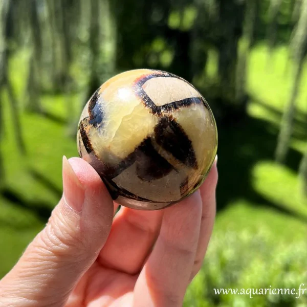 Sphère de Septaria 47 mm – Ancrage · Transformation · Joie
