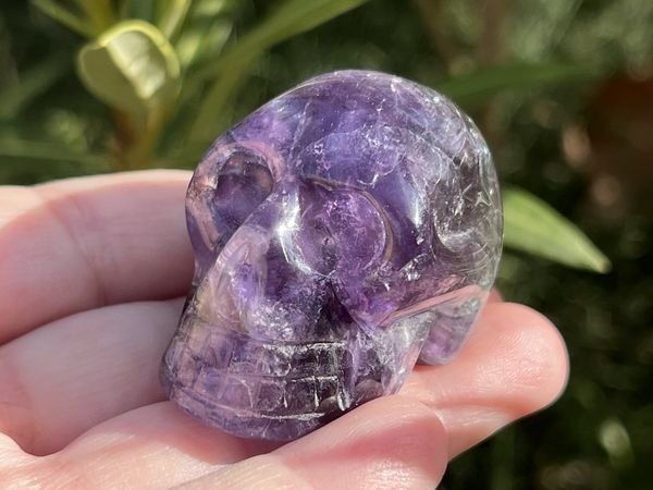 Crâne de cristal en Fluorite violette